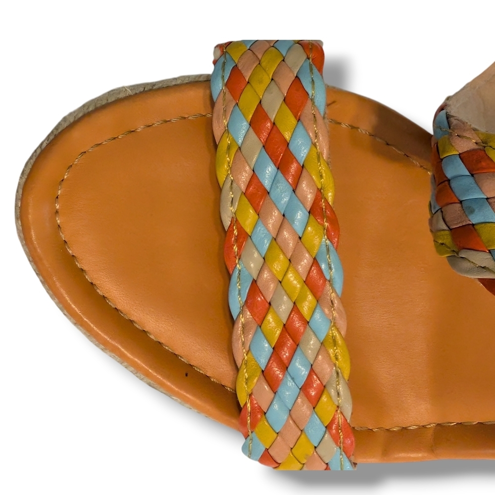 Like New Madden Girl Narla Woven Platform Wedge Sandals, Size 7.5 - Picture 6 of 8